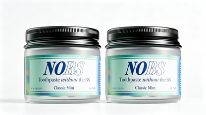 NOBS (No Bad Stuff) Toothpaste Tablets - Nano Hydroxyapatite, Fluoride & Plastic Free, Eco & Travel Friendly - Remineralize with NHA.  2-pack